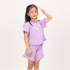 BST Mùa Xuân - Bộ Đùi Tay Ngắn Cotton Mỹ Bé Gái Cao Cấp - 025 5151