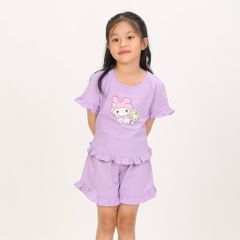 BST Mùa Xuân - Bộ Đùi Tay Ngắn Cotton Mỹ Bé Gái Cao Cấp - 025 5151