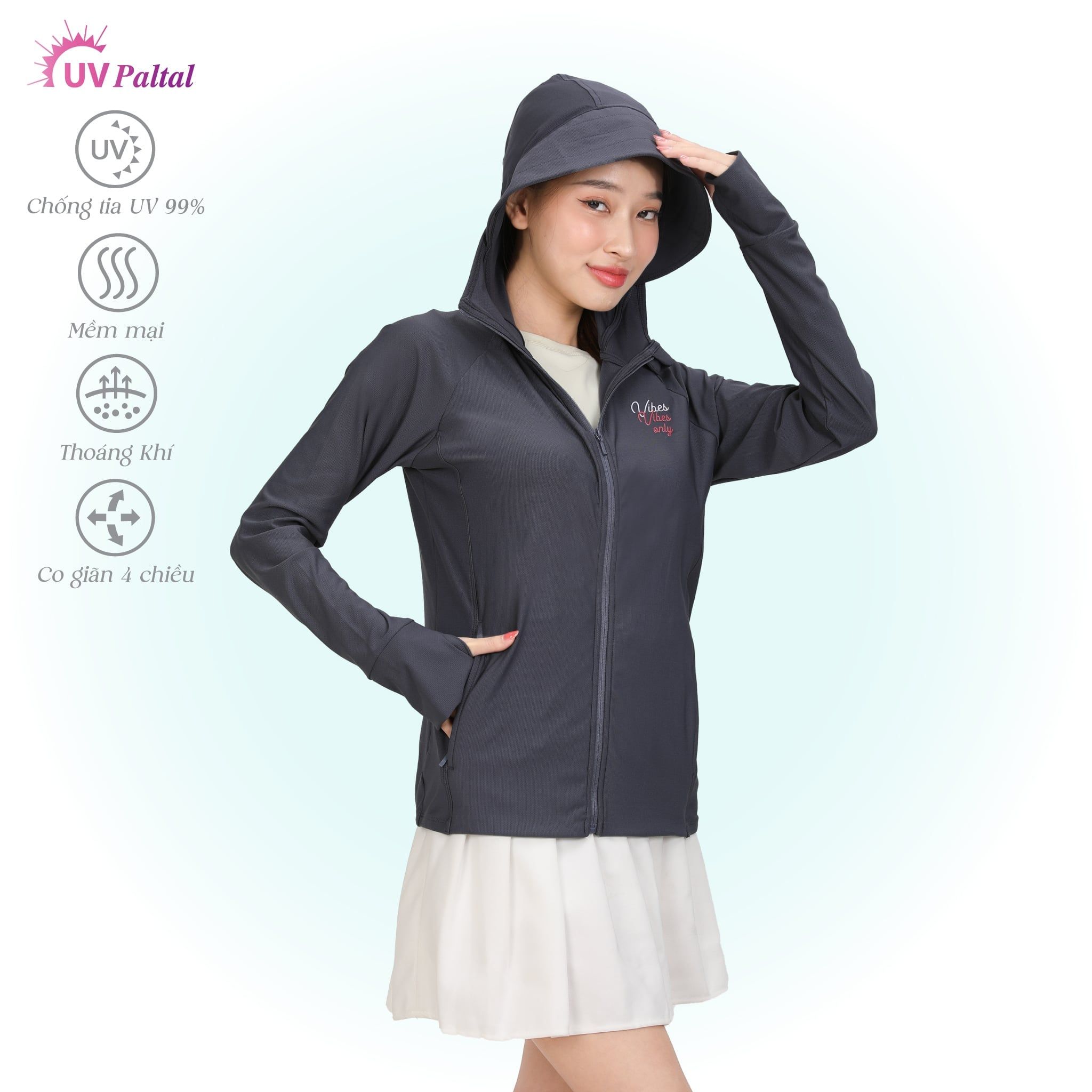BST Áo khoác nữ chống nắng, chống UV chất poly cát mỏng nhẹ  311p 1247 / 1250 / 1274 / 1296