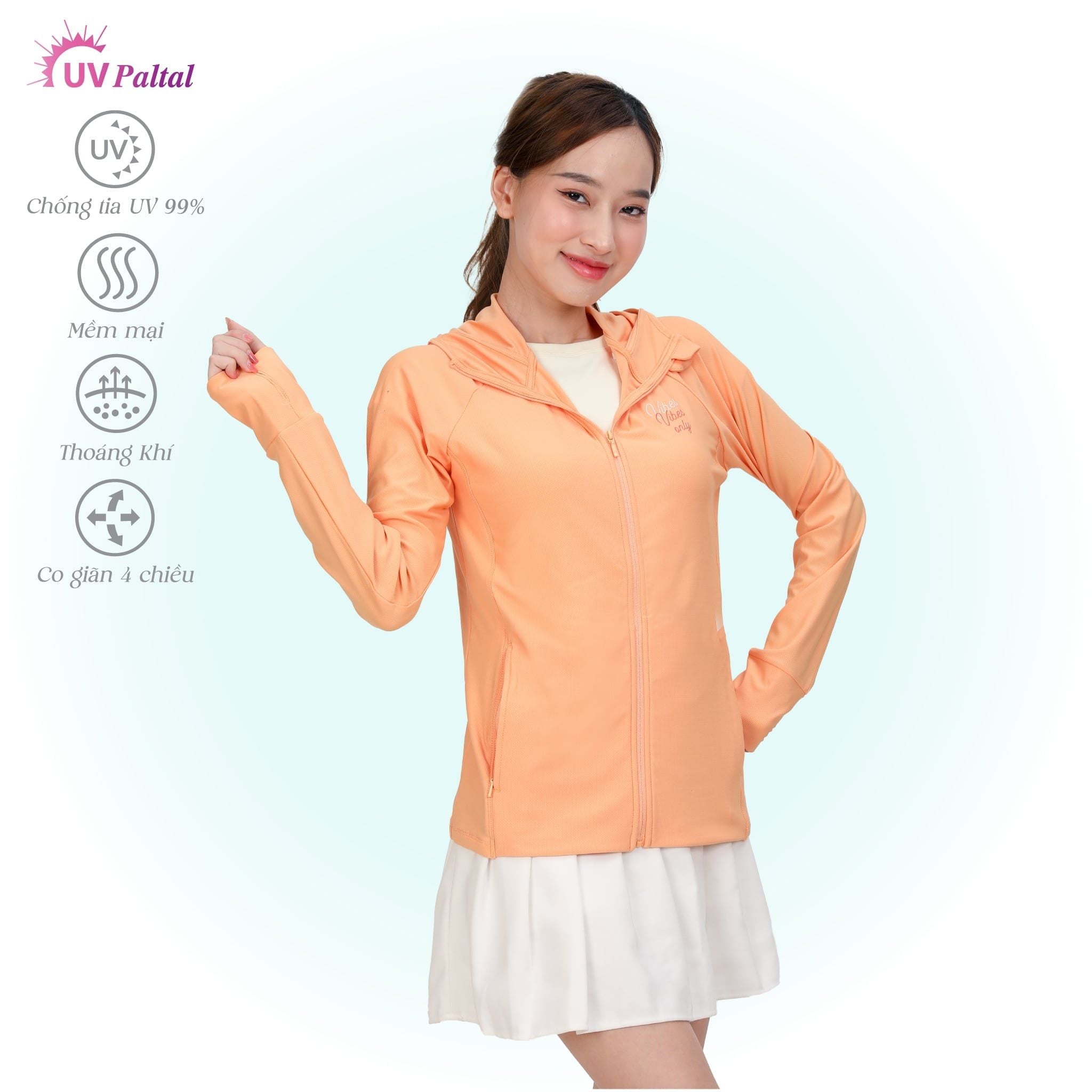 BST Áo khoác nữ chống nắng, chống UV chất poly cát mỏng nhẹ  311p 1247 / 1250 / 1274 / 1296