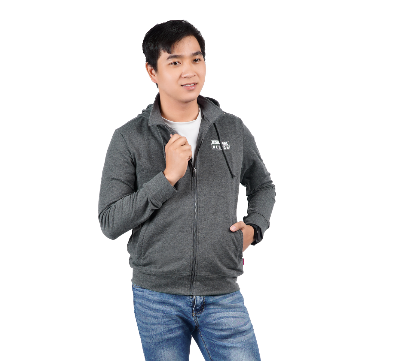 Áo khoác nam chống nắng, chống UV có nón VC cotton TC mát 431p 1145