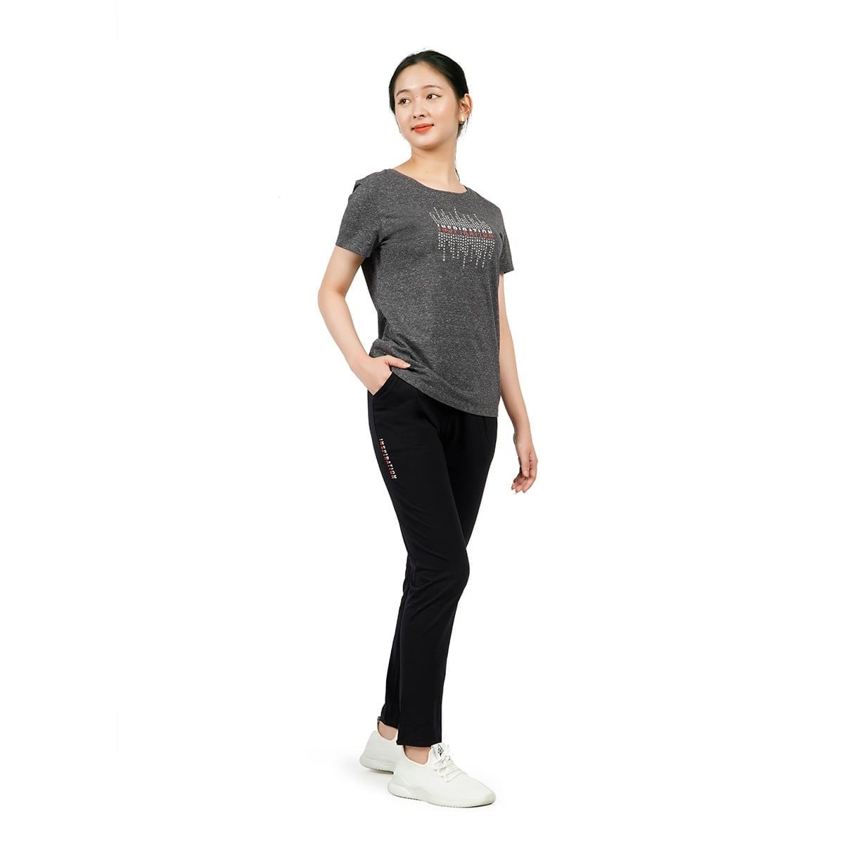 Set đồ bộ nữ kiểu quần dài tay ngắn chất melan 053p 3313