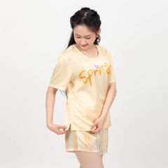 Set đồ bộ nữ kiểu quần đùi tay ngắn chất lụa nhung 265p 2101
