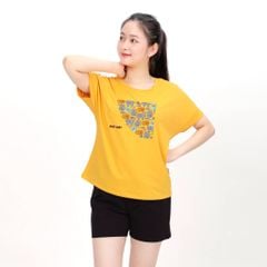 Set đồ bộ nữ kiểu quần đùi tay ngắn chất cotton siêu mát 195p 2041