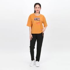 Set đồ bộ nữ kiểu quần dài tay ngắn chất nhung lạnh 153p 6002