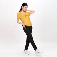 Set đồ bộ nữ kiểu quần dài tay ngắn thể thao 3 trong 1 chất nhung lạnh 153p 6006