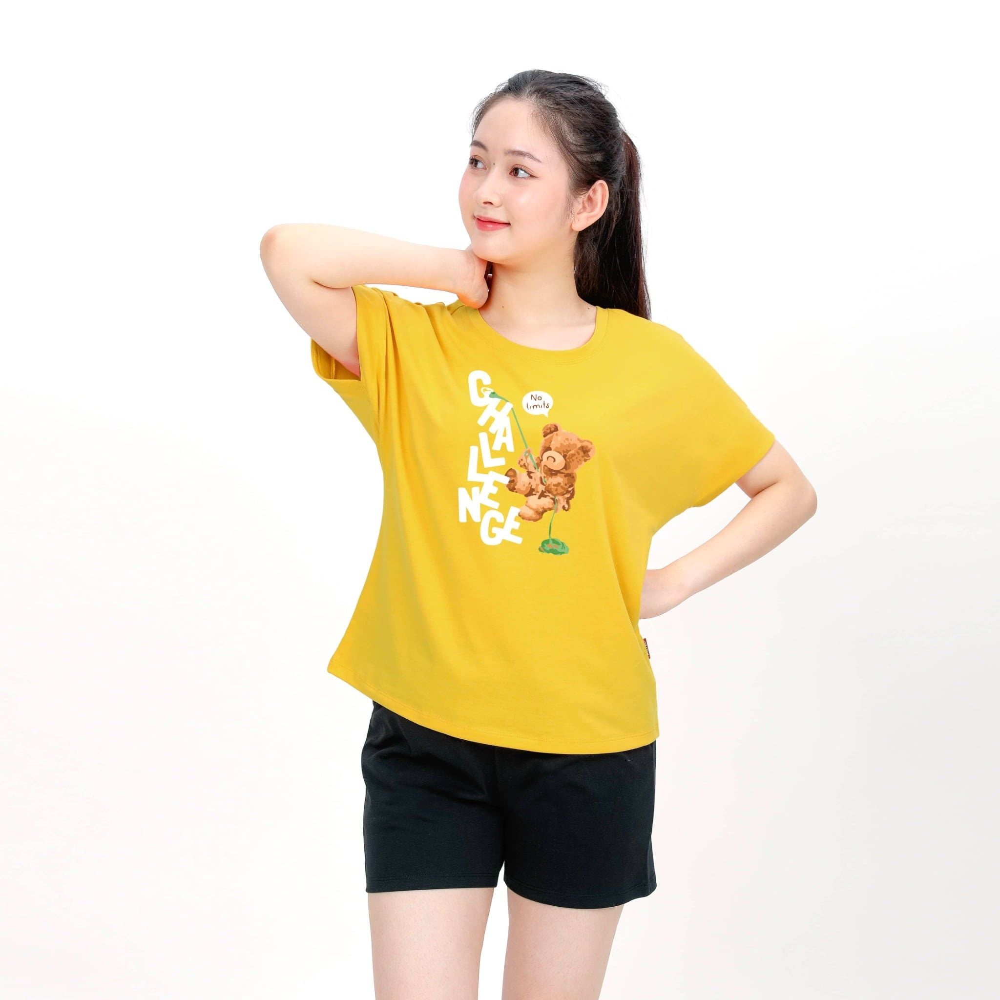 Set đồ bộ nữ kiểu quần đùi tay ngắn chất cotton siêu mát 195p 2036