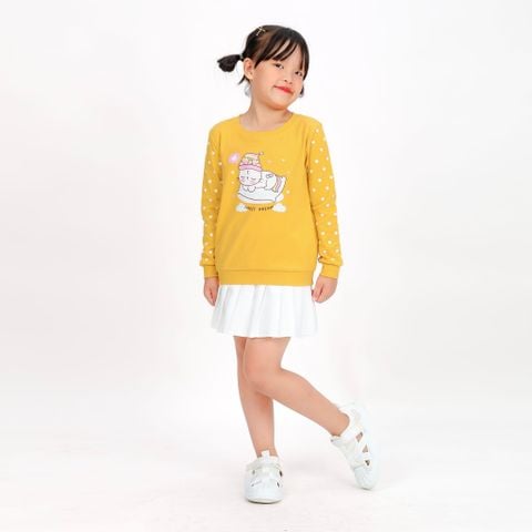 Áo Tay Dài Chất Borip Cotton Cho Bé Gái 220p 1379