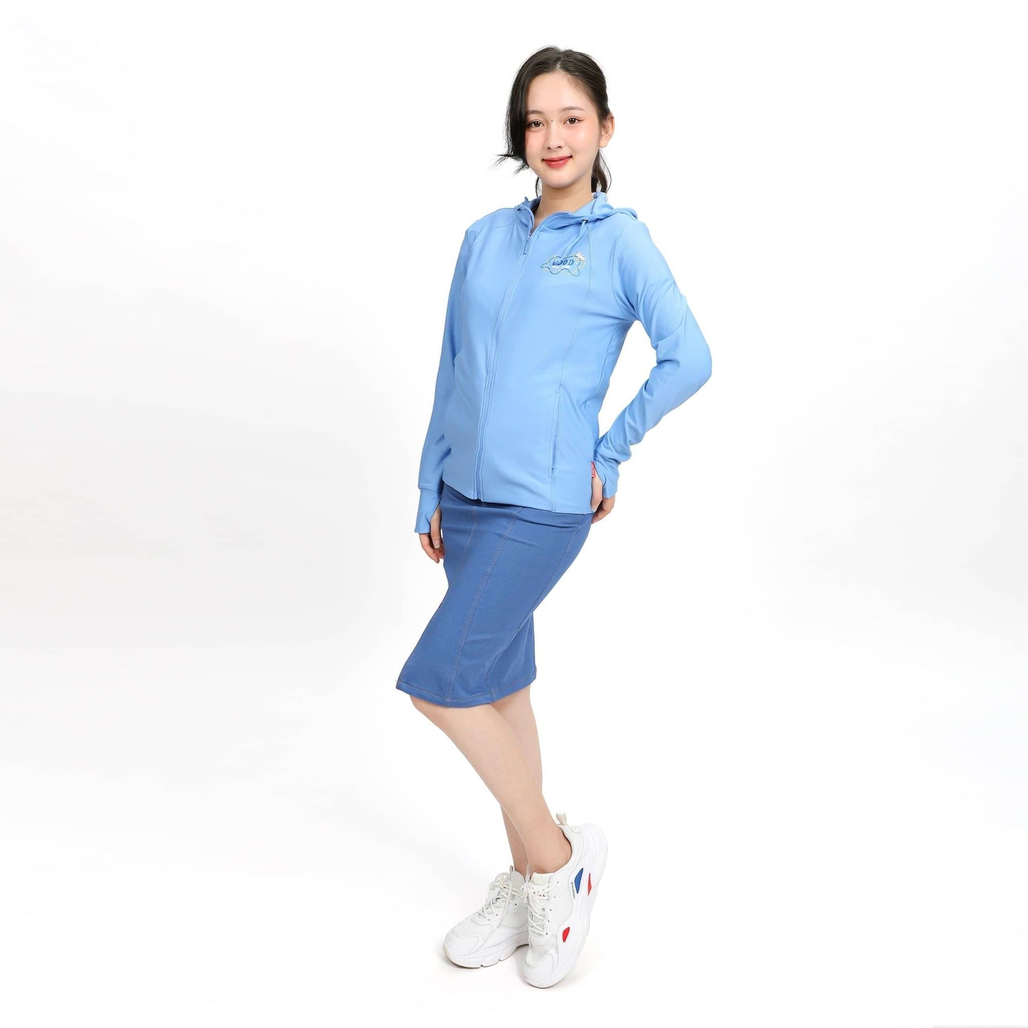 Áo khoác nữ chống nắng, chống UV có nón chất poly cát 311p 1269