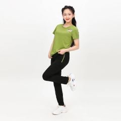 Set đồ bộ nữ kiểu quần dài tay ngắn chất nhung lạnh 153p 6004