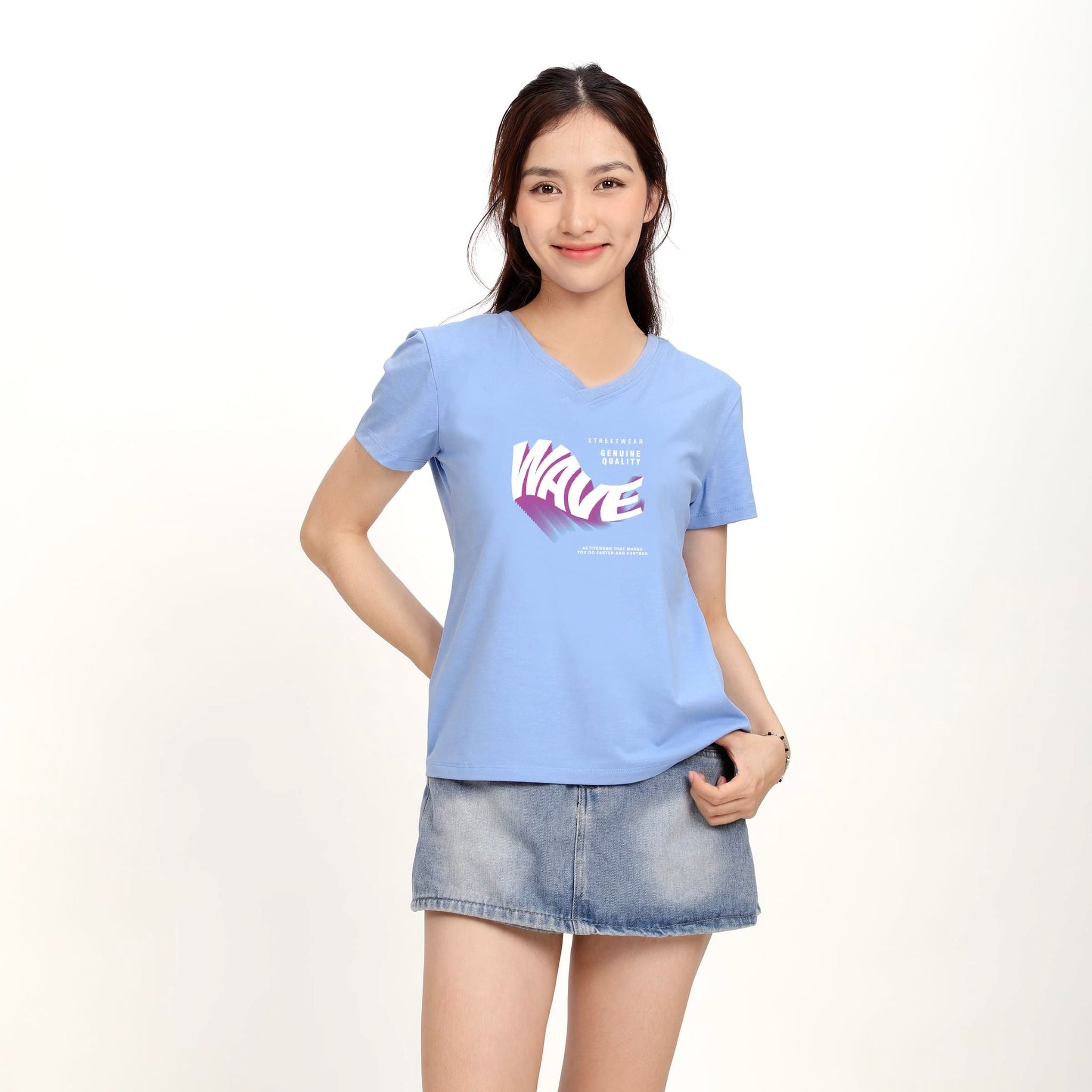 .Áo thun nữ form suông chất cotton siêu mát 190p 0874