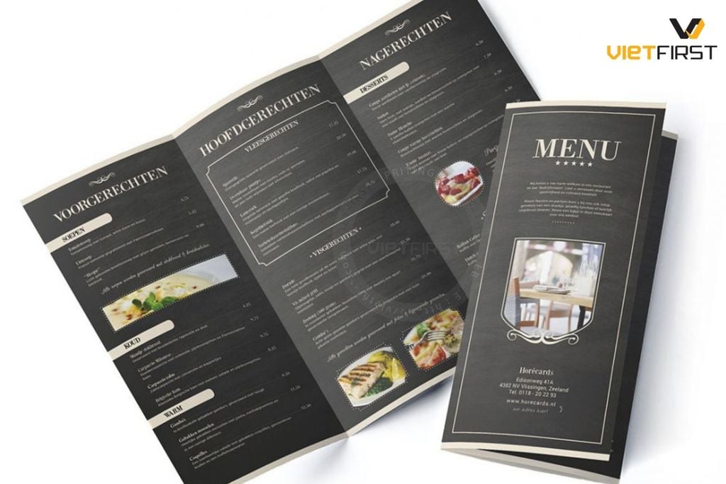  Menu giấy 