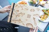 Menu bìa gỗ 