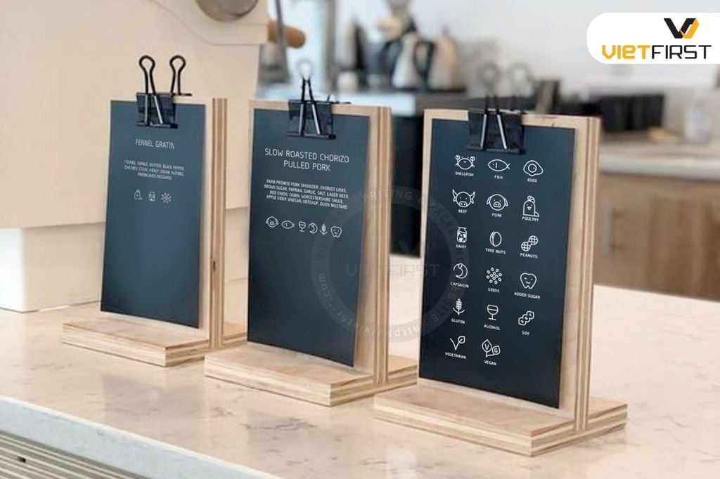  Menu để bàn 