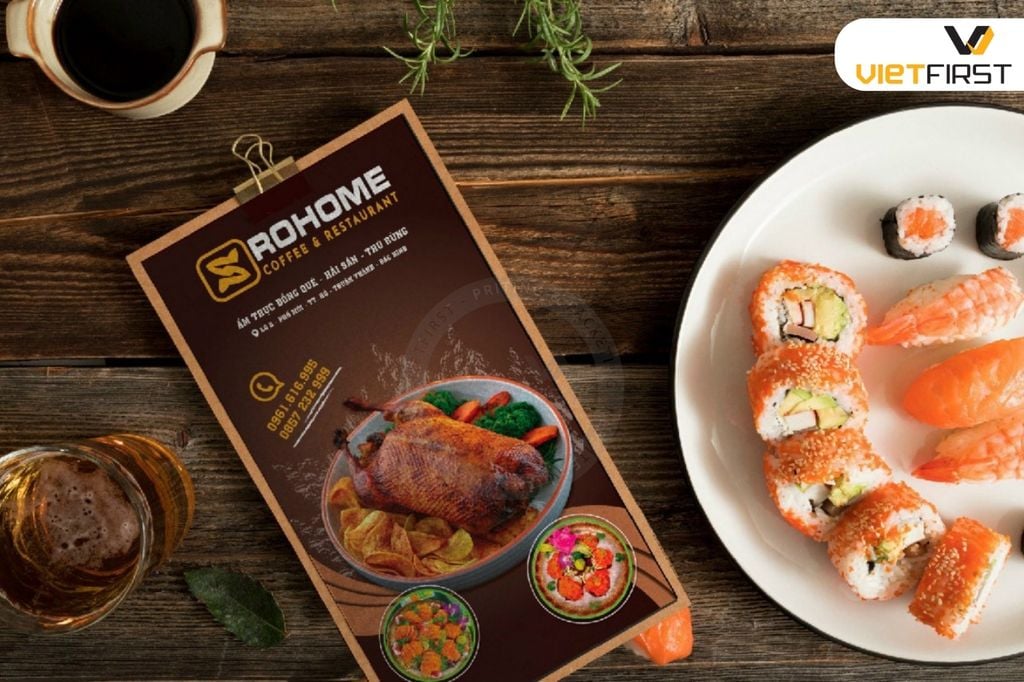  Menu để bàn 