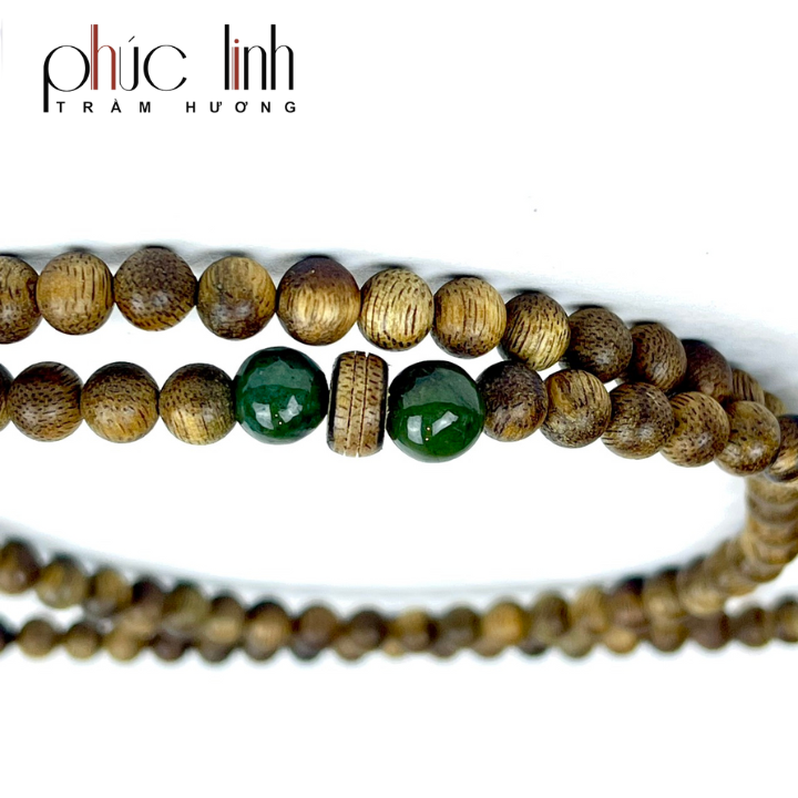 Vòng Cổ Phúc Linh Tốc Xám Quằn 6ly Phối Charm Hồ Ly Ngọc