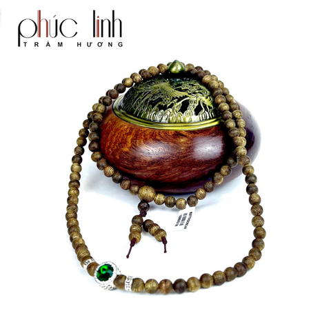 Vòng Cổ Tốc Xám Quằn 6ly Phối Charm Radian Bạc Đính Đá