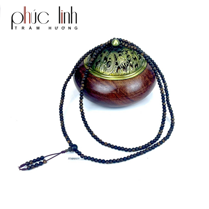Vòng Cổ Phúc Linh Sánh Quằn 4ly 216 hạt