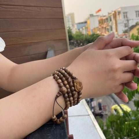 Vòng Cổ Phúc Linh Tốc Trầm 6ly Phối Charm Trầm Hồ Ly
