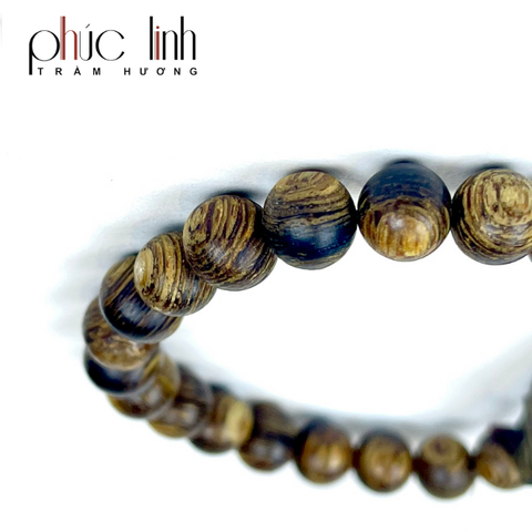 Vòng Tay Phúc Linh Sánh Quằn 8ly Phối Charm Sánh Hoa Sen