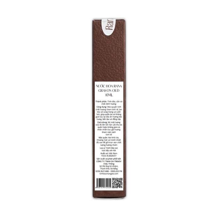 Nước hoa Rana Trầm Hương Gravon Oud 10ml EDP