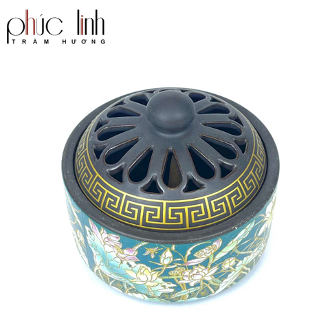 Xông Gốm Hoa Văn - Mẫu 6