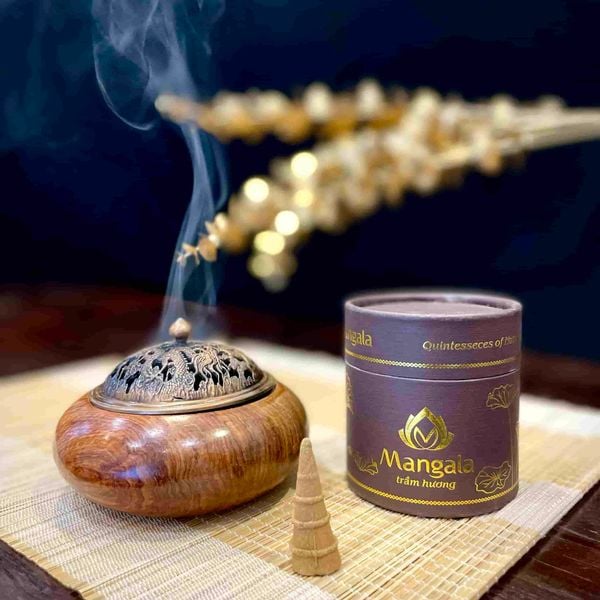 Bộ Combo Quà Tặng Trầm Hương Cao Cấp Mangala Nâu