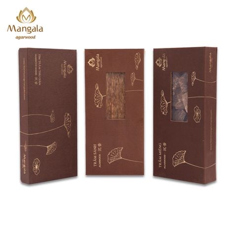 Bộ Quà Tặng Trầm Hương Hộp Trầm Sánh Cao Cấp MANGALA