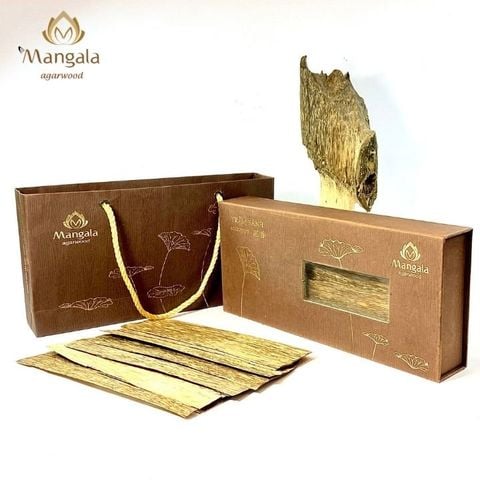 Bộ Quà Tặng Trầm Hương Hộp Trầm Sánh Cao Cấp MANGALA