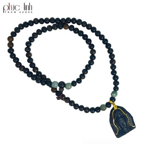 Bộ Trang Sức Trầm Hương Indo Nấu Dầu Đen Quằn
