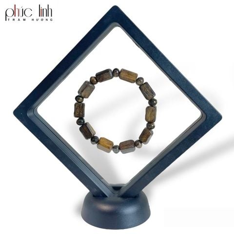 Vòng Tay Tốc Indo Ép Thêm Dầu Trầm Nguyên Chất Khúc Kiểu Lớn
