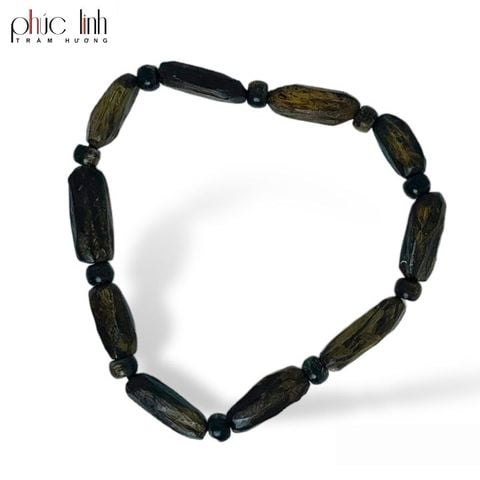 Bộ Trang Sức Trầm Hương Indo Nấu Dầu Khúc Kiểu Nhỏ