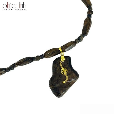 Bộ Trang Sức Trầm Hương Indo Nấu Dầu Khúc Kiểu Nhỏ