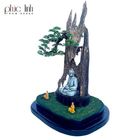 Cảnh PL KI Núi Thác Khói Lớn Tán Tùng Phối Phật Bổn Sư Ngồi