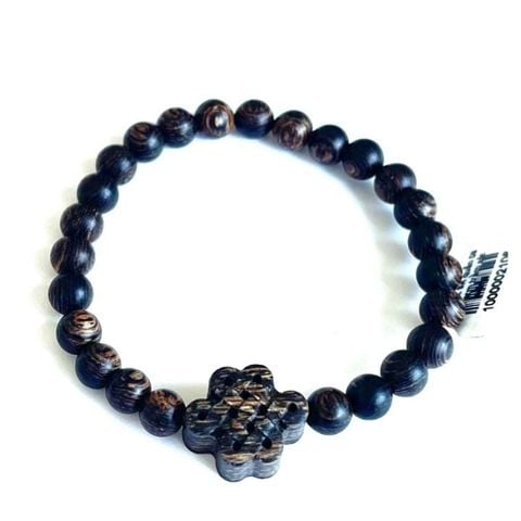 Vòng Tay Phúc Linh Sánh Quằn 6ly Phối Charm Trầm Cát Tường