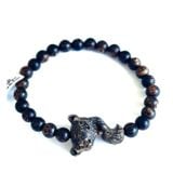 Vòng Tay Phúc Linh Sánh Quằn 6ly Phối Charm Trầm Hồ Ly