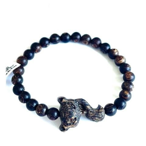 Vòng Tay Phúc Linh Sánh Quằn 6ly Phối Charm Trầm Hồ Ly