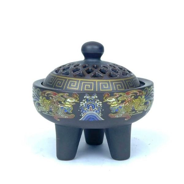 Xông Gốm Hoa Văn - Mẫu 1