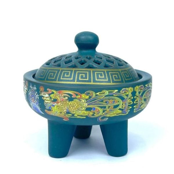 Xông Gốm Hoa Văn - Mẫu 4