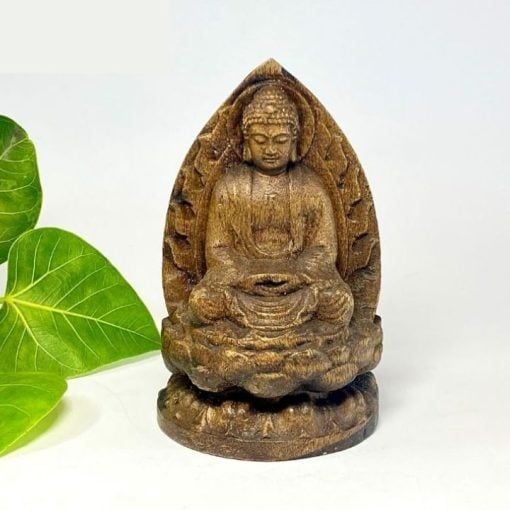 Tượng Phật Quan Âm Hai Mặt Để Xe ô tô Bằng Gỗ Trầm Hương