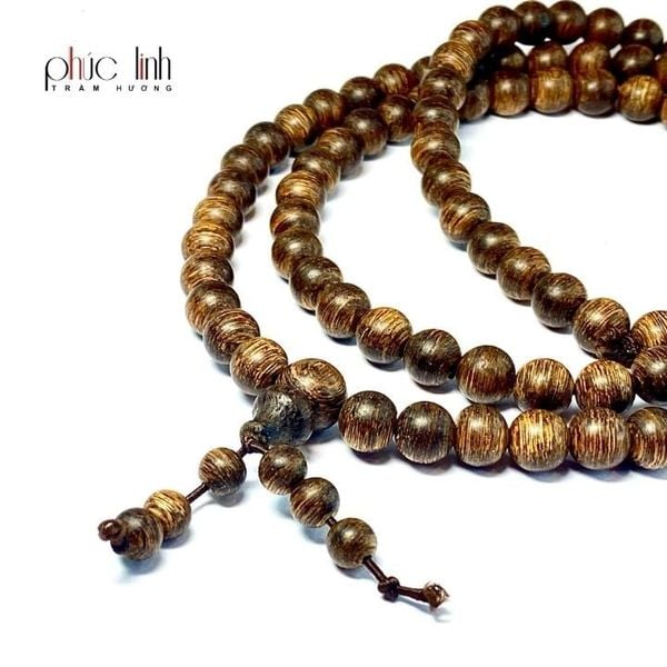 Dây Chuyền Trầm Hương Sánh Chìm 8 ly 108 hạt PHÚC LINH
