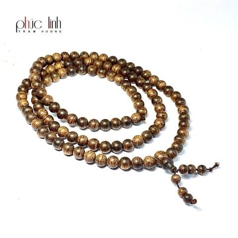 Dây Chuyền Trầm Hương Sánh Chìm 8 ly 108 hạt PHÚC LINH