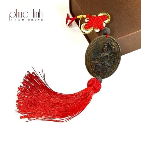 Dây Treo Xe Ô Tô Trầm Indo Mặt Phật Nhỏ Hình Thoi