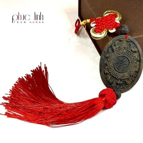 Dây Treo Xe Ô Tô Trầm Indo Mặt Phật Nhỏ Hình Thoi