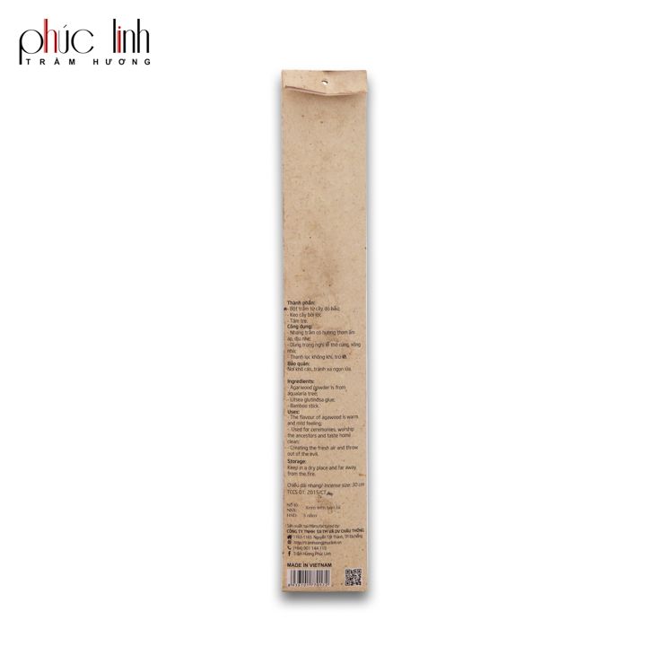 Nhang Trầm Hương PHÚC LINH Loại Đặc Biệt – Tép 30cm