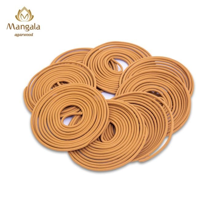 Nhang Trầm Hương Khoanh MANGALA Cao Cấp – 11 Giờ, 10 Khoanh
