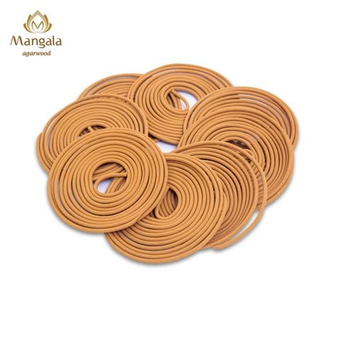 Nhang Trầm Hương Khoanh MANGALA Cao Cấp – 11 Giờ, 10 Khoanh