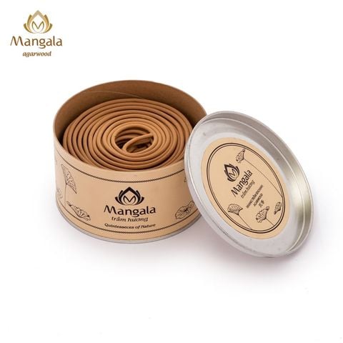 Nhang Trầm Hương Khoanh MANGALA Cao Cấp – 11 Giờ, 10 Khoanh