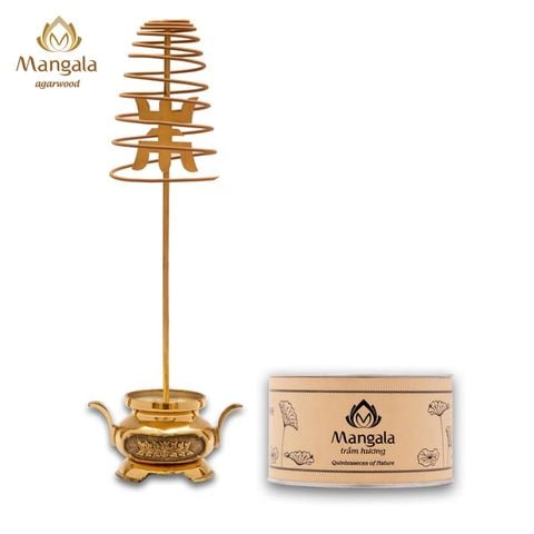 Nhang Trầm Hương Khoanh MANGALA Cao Cấp – 11 Giờ, 10 Khoanh