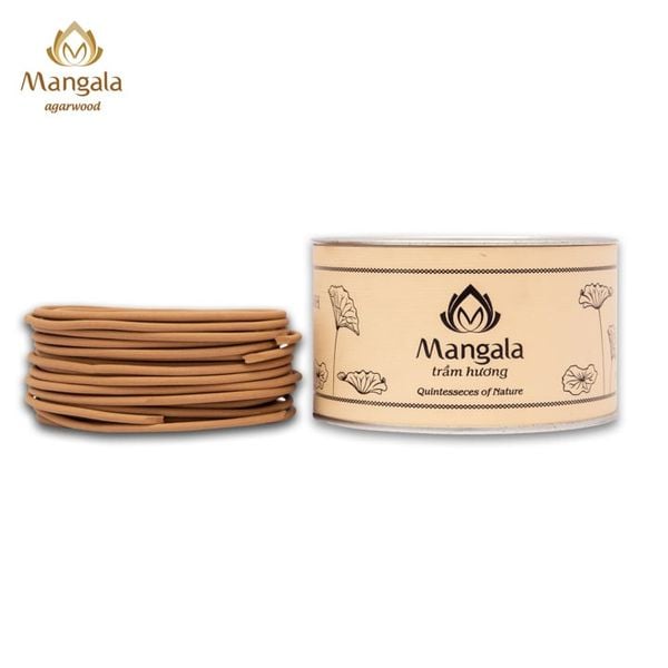 Nhang Trầm Hương Khoanh MANGALA Cao Cấp – 11 Giờ, 10 Khoanh